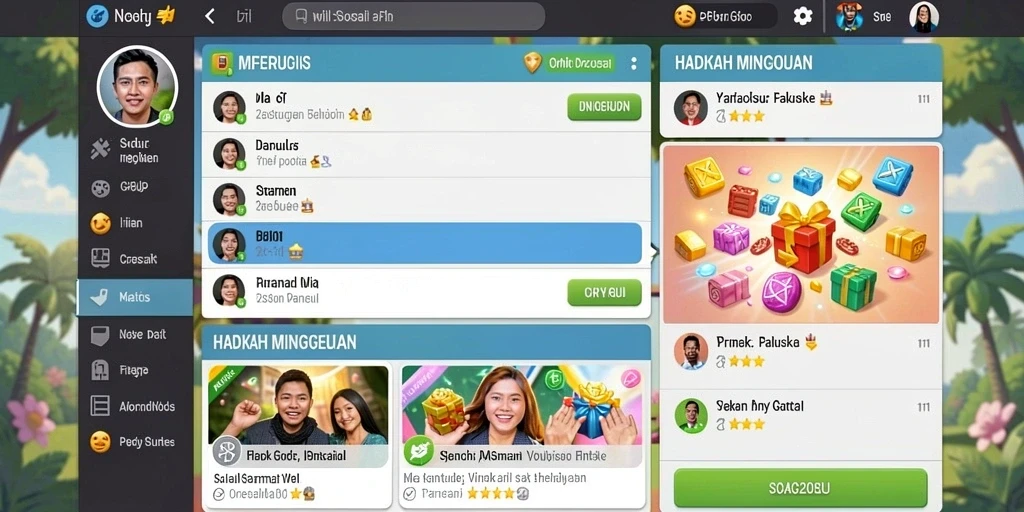 Screenshot menampilkan petualangan seru dalam INDAAA.